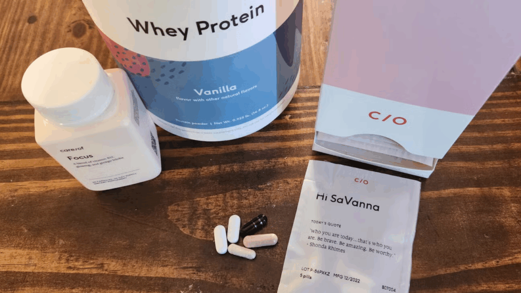 care/of branding example for vitamin and supplement brands