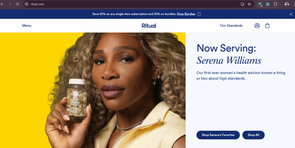 ritual supplement brand branding