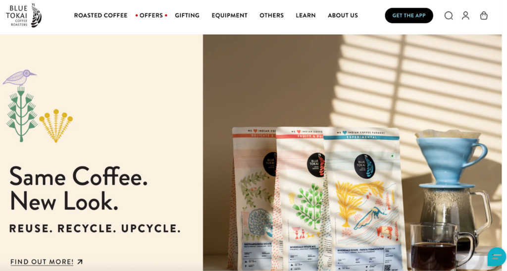 blue tokai brand strategy - brand color palette