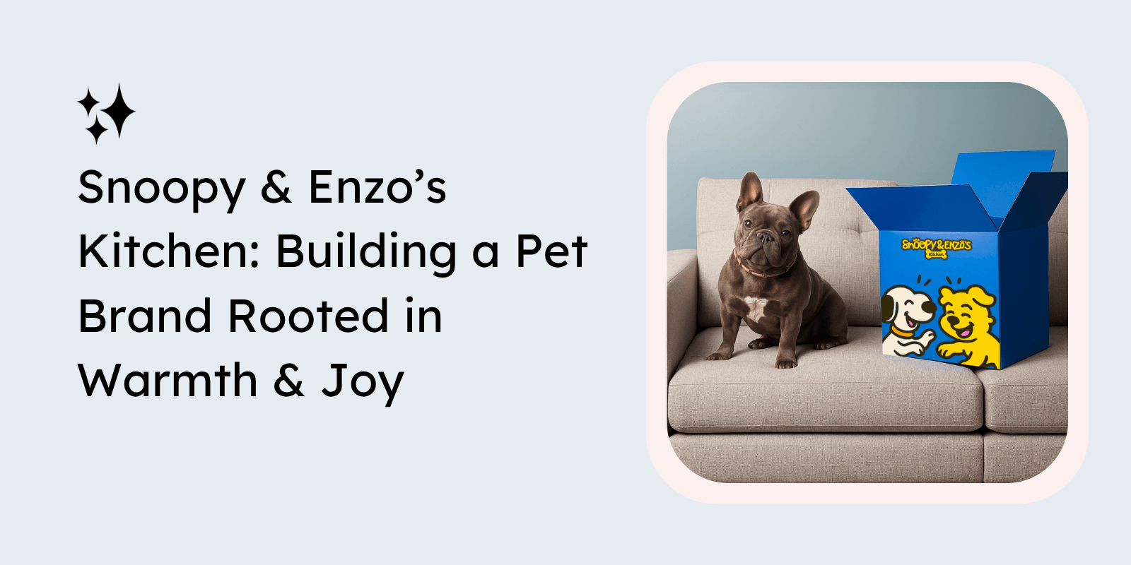 snoopy and enzo's kitchen - pet branding case study
